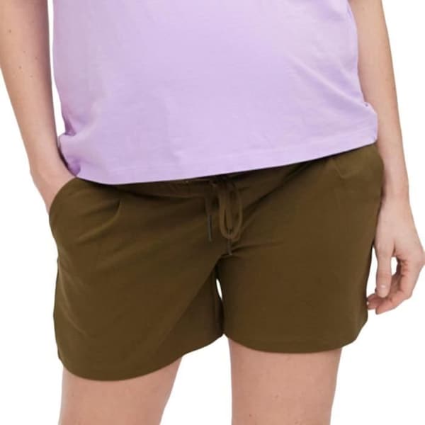 Kaki Graviditetsshorts Kvinna Vero Moda Marternity Volang