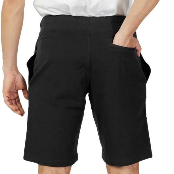 Kort bomullsbyxor med broderad logotyp - Sergio Tacchini - Herr - Svart - Tight - Vuxen