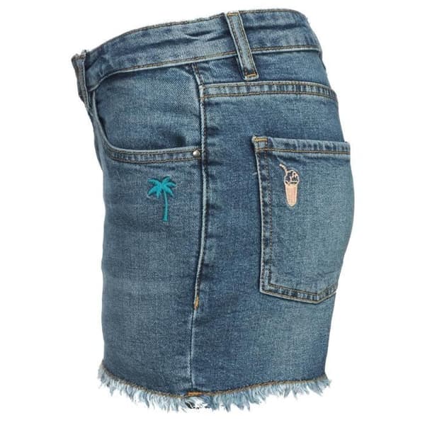 Kort Bermuda i Jeans - Teddy Smith - Mörkblå - 98% Bomull - 2% Elastan - Flicka