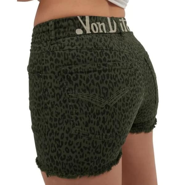 Kort Femme - VON DUTCH - SPICY - Kaki - Slim - 5 Fickor