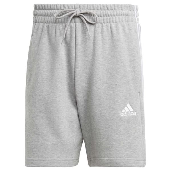 adidas Essentials French Terry 3-Stripes Shorts IC9437, Man, Shorts, Grå