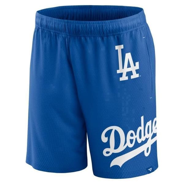 Shorts i mesh - Fanatics - Los Angeles Dodgers - Royal vit - Midjehög - 100% polyester