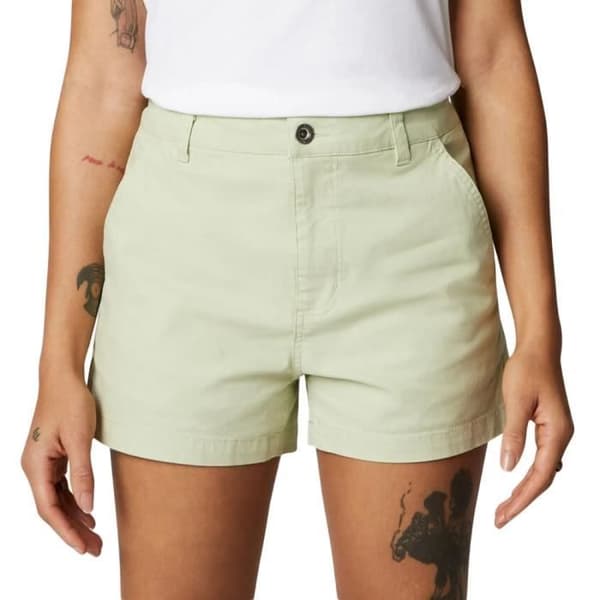 Kort Grön Dam Converse Snickarbyxa - Grön - 5 fickor - 98% bomull, 2% elastan - Regular Fit