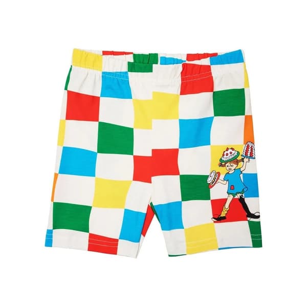 Pippi Langstrømpe - ternede shorts sæt