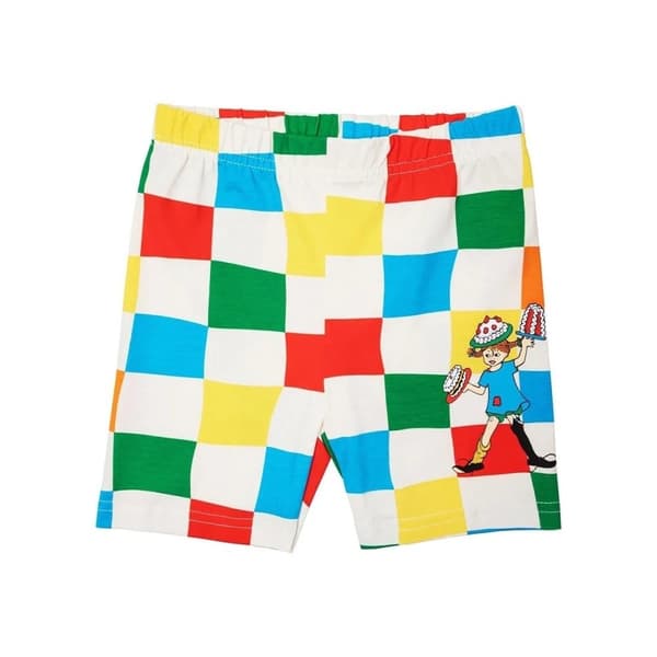 Pippi Langstrømpe - ternede shorts sæt