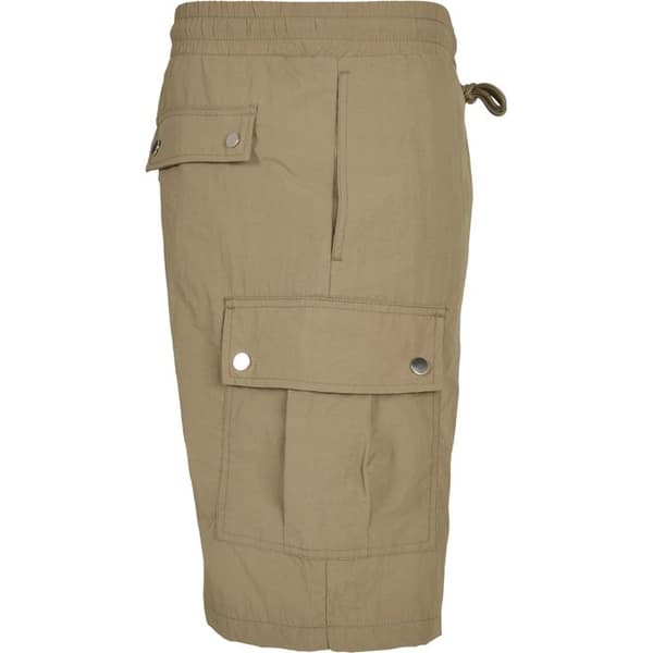 Korta Cargo - Urban Classics - Grön Kaki - 100% Polyester - Elastisk Midja - Cargo Fickor