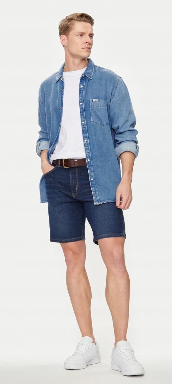 Wrangler Texas Shorts Storm Mörka Jeansshorts W36