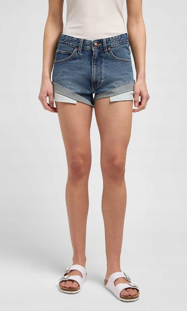 Lee RIDER SHORT RAKA Indigo JEANS SHORTS HOT PANTS VINTAGE DENIM W28