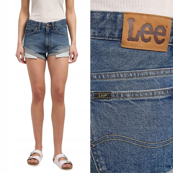 Lee RIDER SHORT RAKA Indigo JEANS SHORTS HOT PANTS VINTAGE DENIM W28