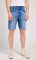 Miniatyrbild 3 av 7: Lee 5 POCKET SHORT Carrier Blå JEANSSHORTS W38