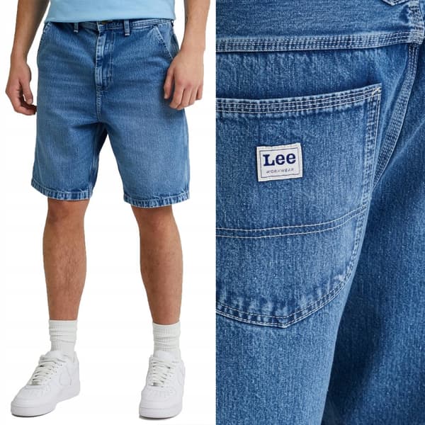 Lee 90'ER SHORT Relax Worn LØSE JELT W33