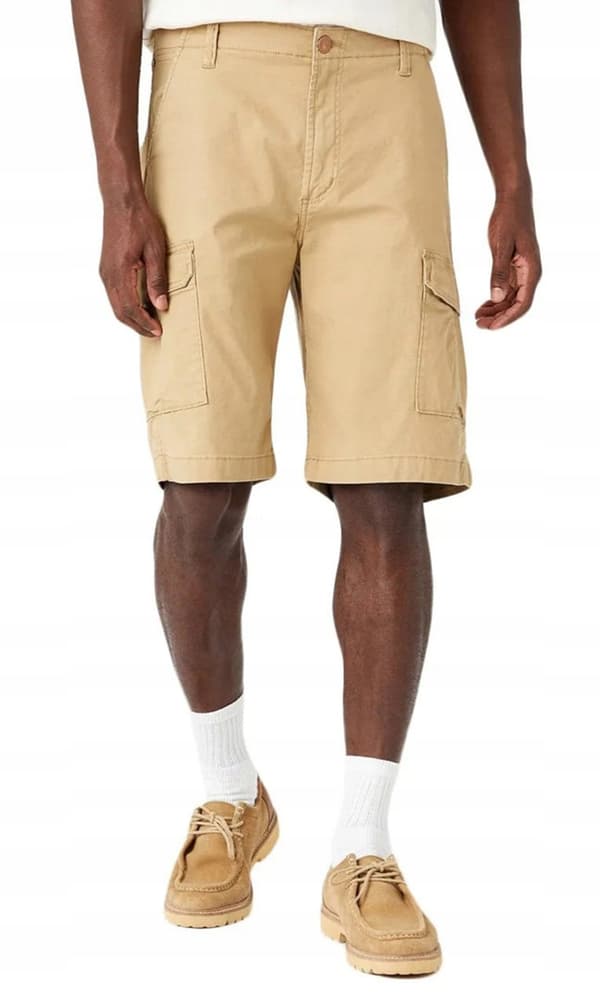 Wrangler CASEY JONES CARGO SHORTS Kelp BEIGE SHORTS W31