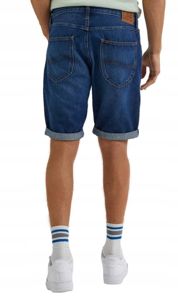 Lee 5-FICKOR SHORT VCR Mörka Slitna ICKE-STRETCH DENIMSHORTS W31