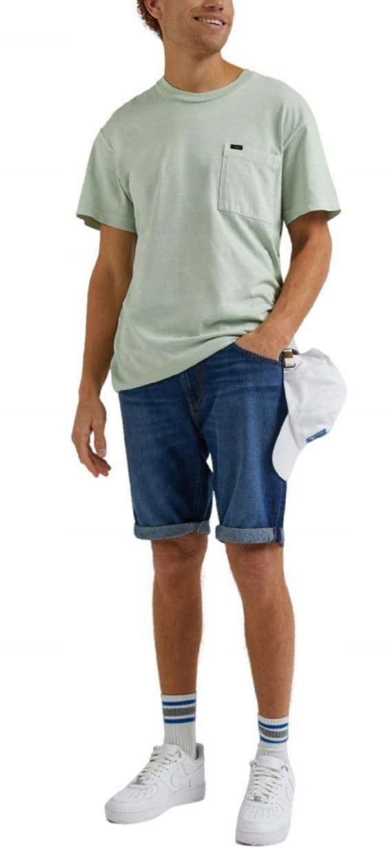 Lee 5-FICKOR SHORT VCR Mörka Slitna ICKE-STRETCH DENIMSHORTS W31
