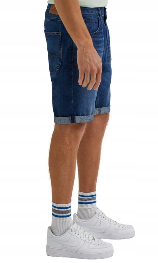 Lee 5-FICKOR SHORT VCR Mörka Slitna ICKE-STRETCH DENIMSHORTS W31