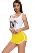 Miniatyrbild 6 av 10: Damshorts Sport Bekväma shorts Gul XL