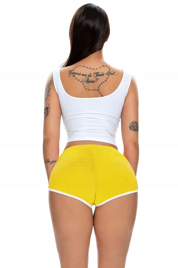 Damshorts Sport Bekväma shorts Gul L