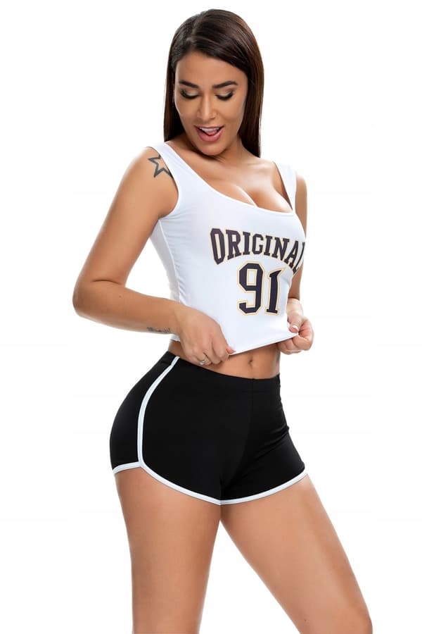 Naisten urheilushortsit Mukavat shortsit Musta XL