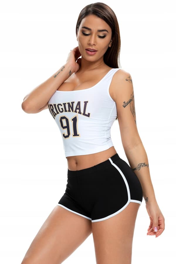 Naisten urheilushortsit Mukavat shortsit Musta XL