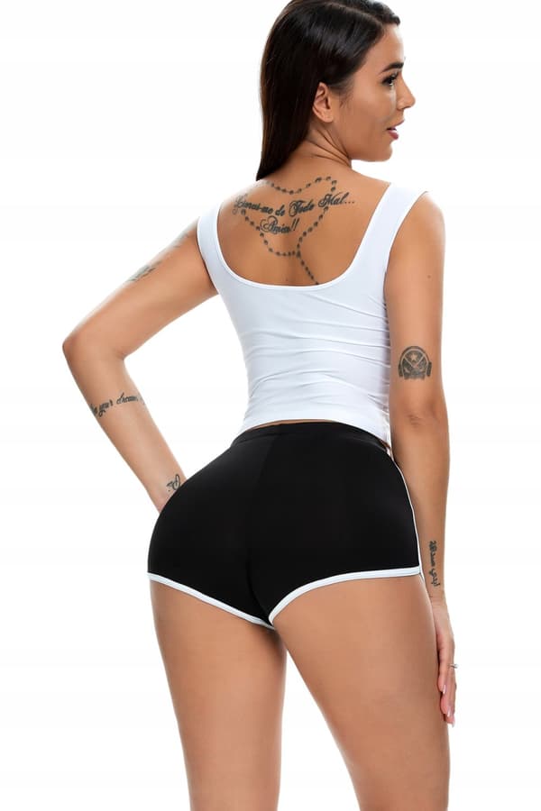 Naisten urheilushortsit Mukavat shortsit Musta XL