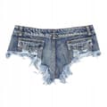 Pikkukuva 3 / 11: Shortsit LYHYET FARKUT Naisten KORKEAVYÖTÄRÖISET SHORTSIT Skimpy SEXY Koko M