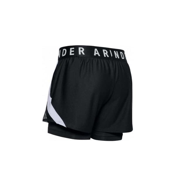 Kort 2 i 1 - Under Armour - Play Up - Dam - Svart/Vit - Andningsbar - Sidofickor