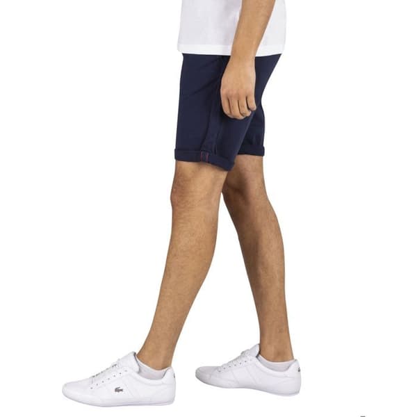 JACK & JONES bermudashorts i rakt snitt för män - Marinblå - 98 % bomull, 2 % elastan