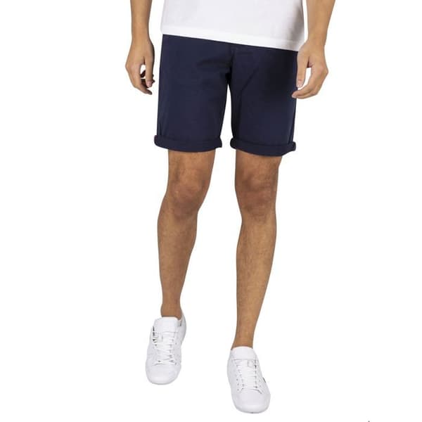 JACK & JONES bermudashorts i rakt snitt för män - Marinblå - 98 % bomull, 2 % elastan