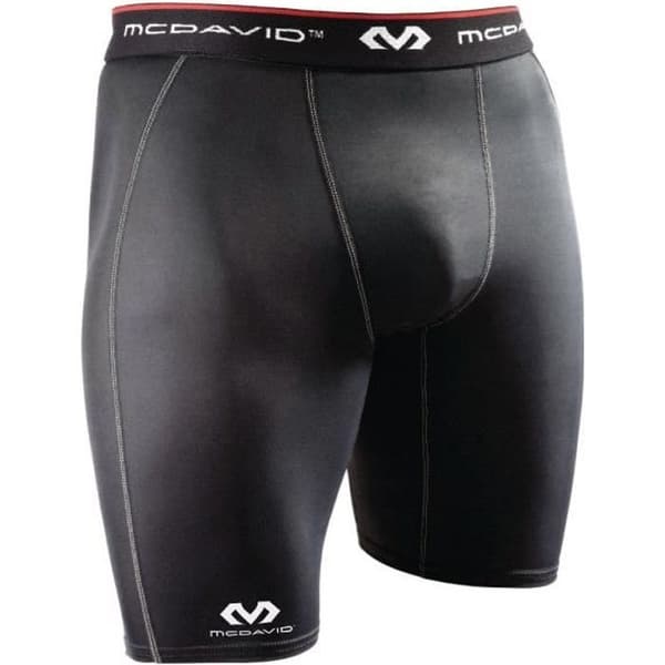 McDavid 8100 svarta kompressionsshorts för män - Förebyggande och behandling av muskelskador