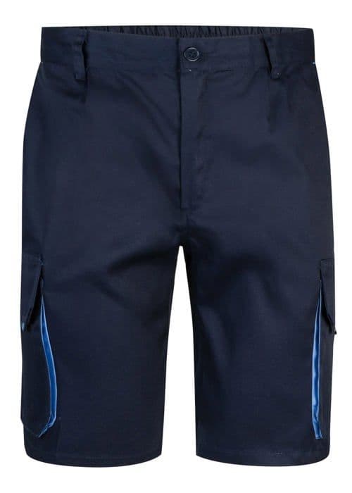 Velilla Bermuda Shorts - 103007 61/5 56 - 10300761/0556 Tvåfärgade Bermudashorts med flera fickor, Marinblå, Storlek 56 W