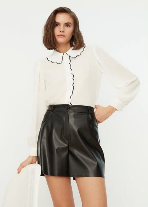 Trendyol Shorts - TWOAW21SR0014 - Casual skinnshorts och bermudashorts med fickor för kvinnor