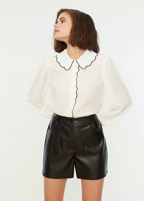 Trendyol Shorts - TWOAW21SR0014 - Casual skinnshorts och bermudashorts med fickor för kvinnor