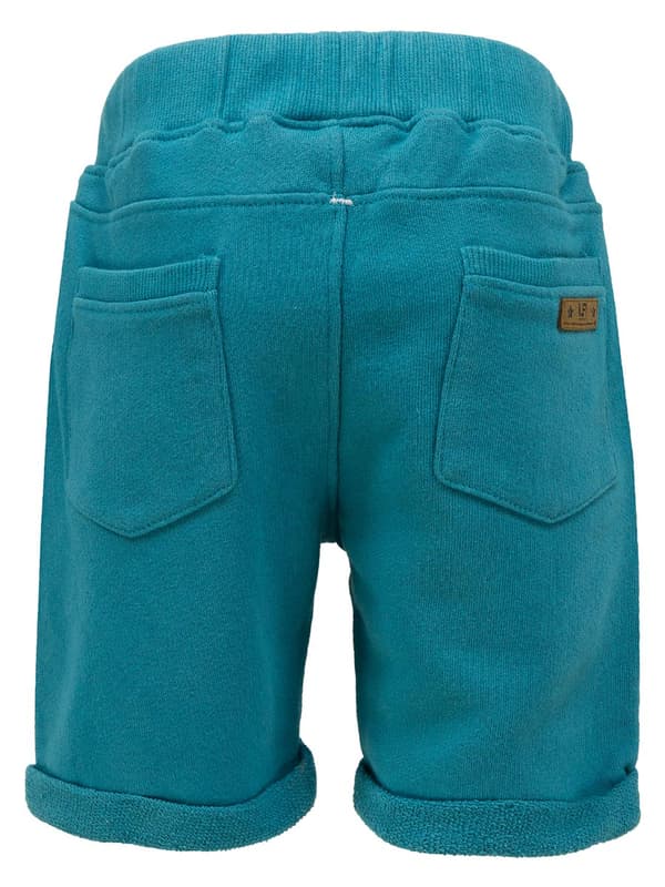 Stickade shorts för pojkar turkosa Lief