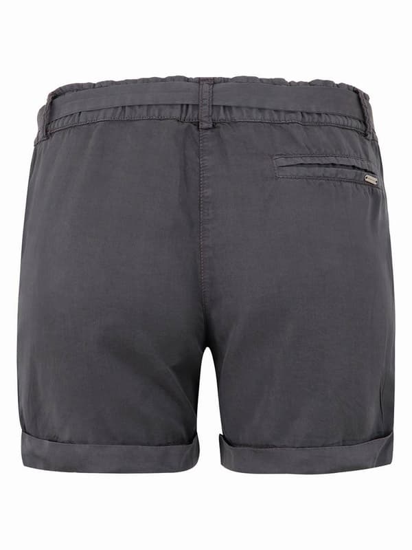 Grå mammashorts med navelknapp och manschett för kvinnor