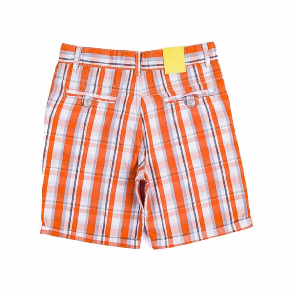 Orangea Olimpias rutiga shorts för pojkar