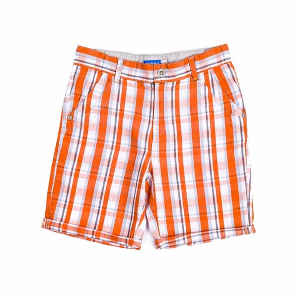 Orangea Olimpias rutiga shorts för pojkar