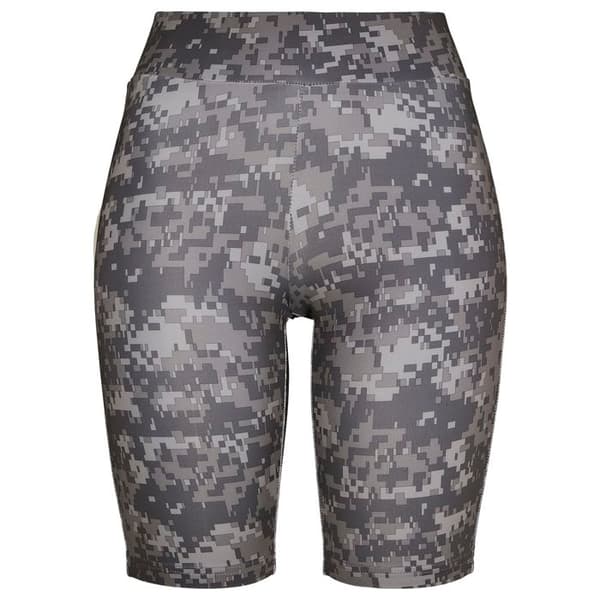 Kort cykelbyxa dam Urban Classics hög midja camo tech