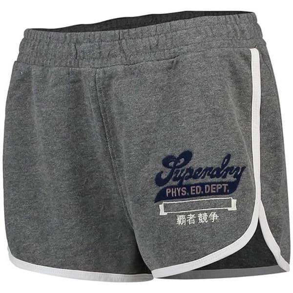 Kort - Superdry - Collegiate Union - Elastisk midja - Kontrastfickor - Grå