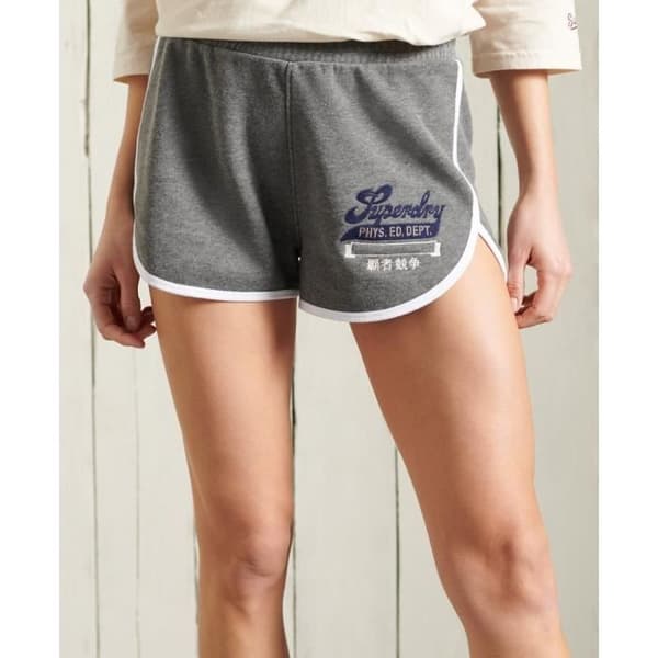 Kort - Superdry - Collegiate Union - Elastisk midja - Kontrastfickor - Grå