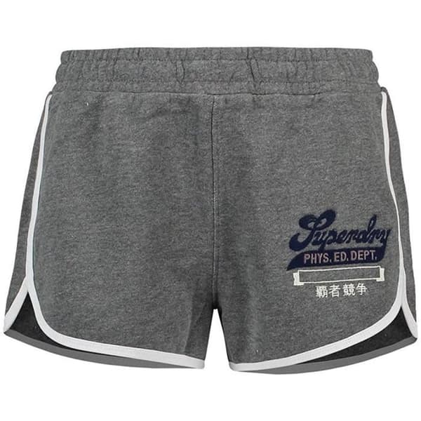 Kort - Superdry - Collegiate Union - Elastisk midja - Kontrastfickor - Grå