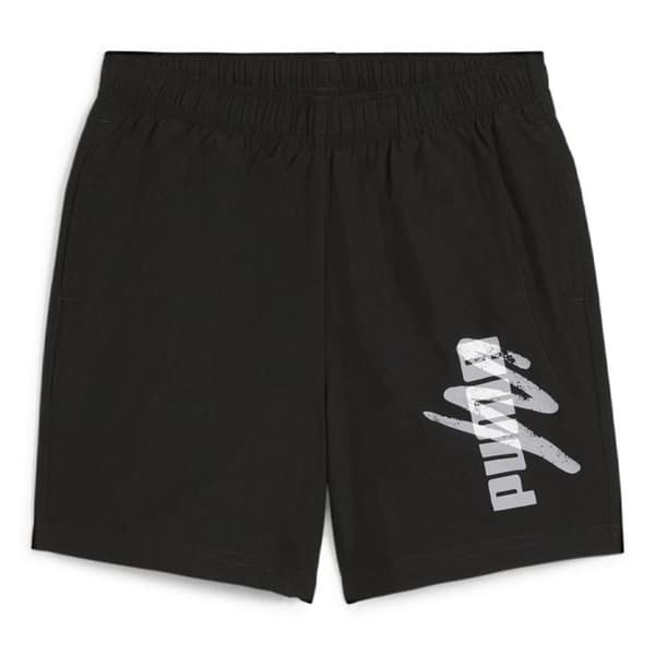 Kort kille - Puma - Svart - 55% polyester - Elastisk midja - Puma-logga