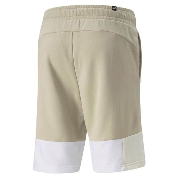 Short de Sport - PUMA - Essential+ Block - Beige - Regular - 68% Bomull, 32% Polyester