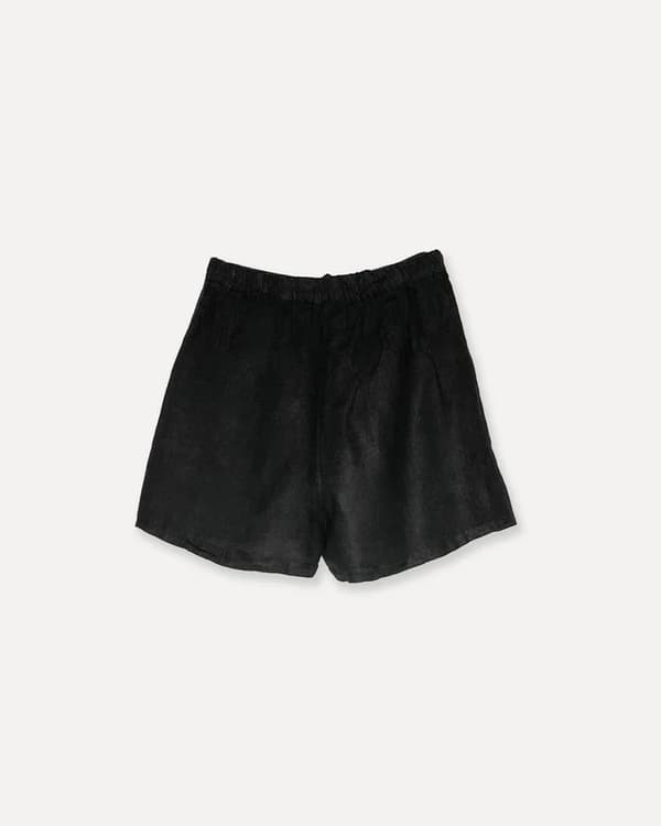 City Attitude Linen Shorts, Dark Grey - Reunion Home