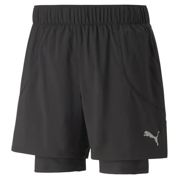 2 In 1 Sportshorts - PUMA - Löpning - Herr - Svart