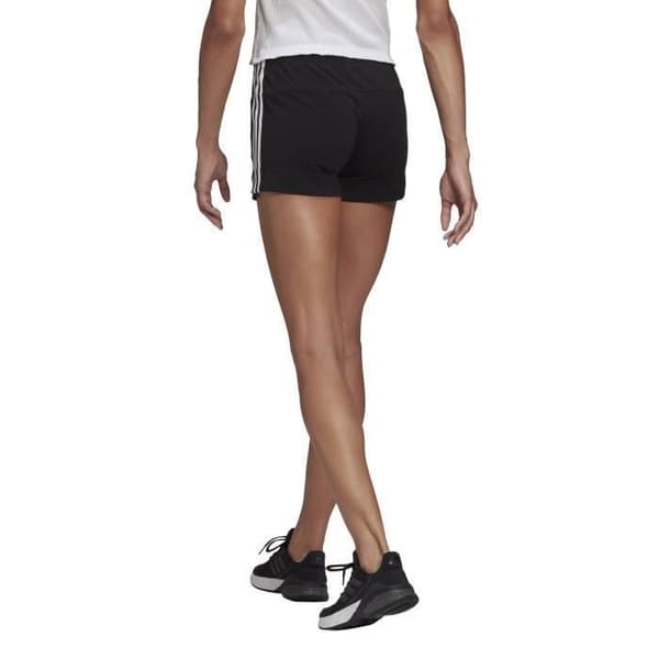 Kort pour Femme - Adidas - Essentials Slim 3-Stripes - Svart - Polyester - Regular