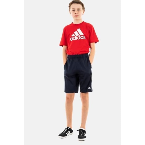 Kort Bermuda Adidas Originals U 3S KN SHO Encleg/Vit - Barn Kille - Blå