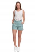 Miniatyrbild 8 av 11: Damshorts Shorts med skärp Bomull Bekväma med fickor MORAJ S