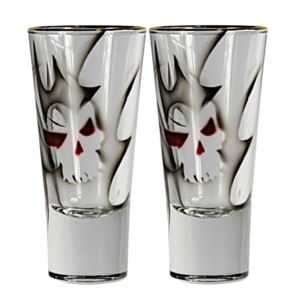 Skull Shot Glass Gold, 2-pack - Nybro