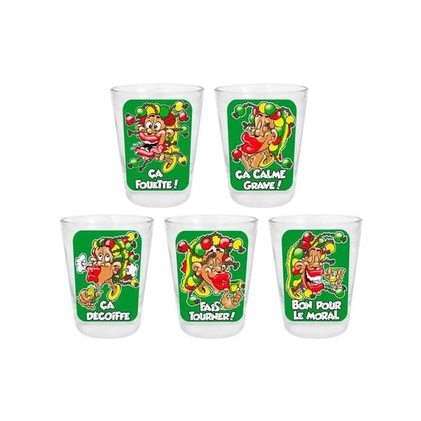 Rasta skytteglasögon (set med 5) humoristiska skott