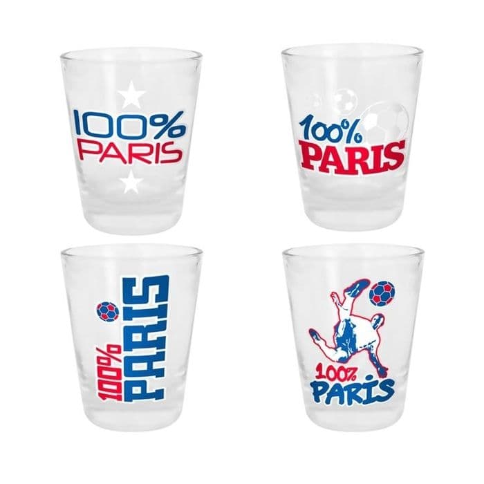 Paris skjutglas (set med 4) skott 100 % Paris